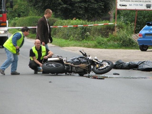 Tragiczny wypadek. Zginął motocyklista - Fot. Piotr Słowiński