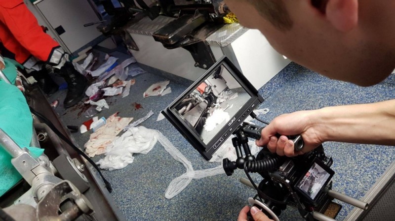 Ratownicy medyczni kręcą film o swojej pracy - Zdjęcia: Karol Motała