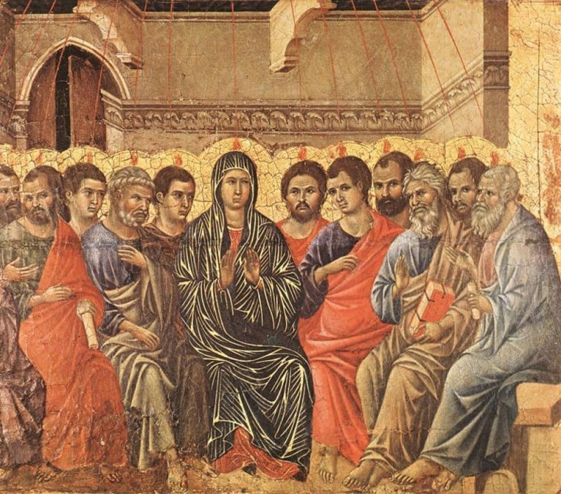 Zesłanie Ducha Świętego. Wierni czuwali w dolnośląskich kościołach - Fot: Wikipedia/Duccio di Buoninsegna - Pentecost - WGA06739