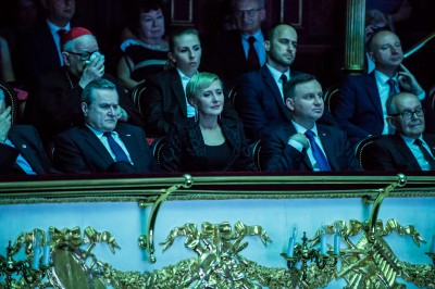 Prezydent Andrzej Duda i minister kultury Piotr Gliński na obchodach 200-lecia Ossolineum - 19