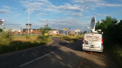 Traffic wyjazdowy Radia Wrocław z ronda Pileckiego