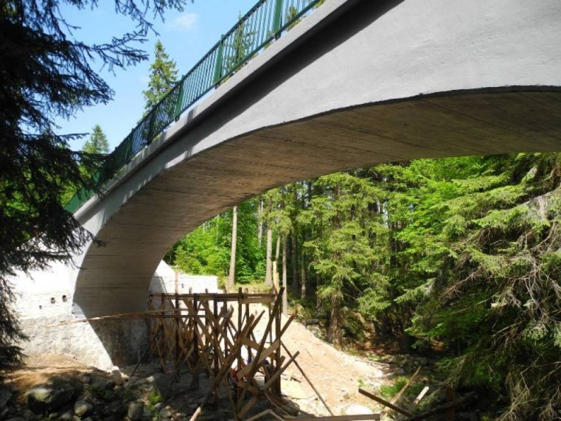 Wyremontowano przeprawę mostową nad potokiem Łomniczka - fot. Karkonoski Park Narodowy