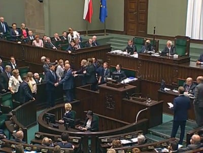 Krzysztof Mieszkowski wyrzucony z Sejmu. Tylko na chwilę [FILM]