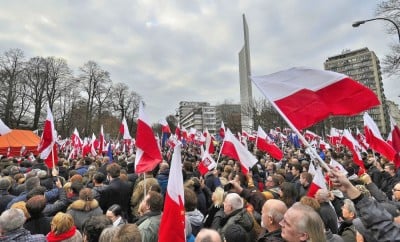 "Solidarność": Pikieta przed siedzibą Komisji Europejskiej w Warszawie