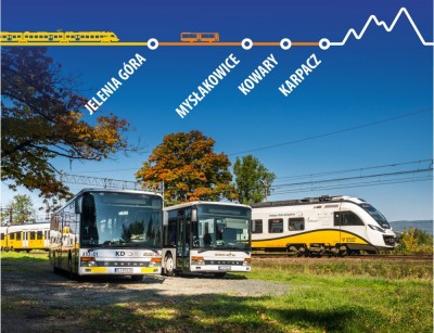 Zintegrowany bilet kolejowo-autobusowy z Wrocławia do Karpacza