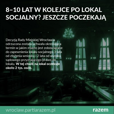 Wrocławianie nadal będą czekać na mieszkania