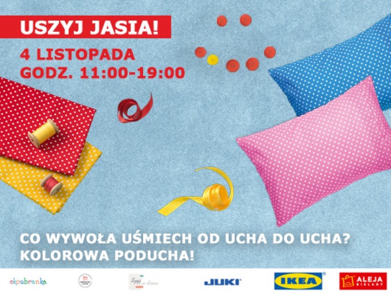  „Uszyj Jasia” – Aleja Bielany i IKEA zapraszają do wspólnego szycia dla szpitala - 
