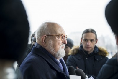 Krzysztof Penderecki ma swoją tablice pamiątkową przed NFM