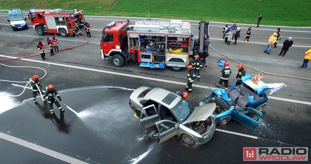 Ćwiczenia służb ratunkowych na S5 w okolicach Trzebnicy [FOTO,WIDEO]
