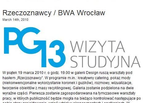PG 13 we Wrocławiu - http://pg13.pl/