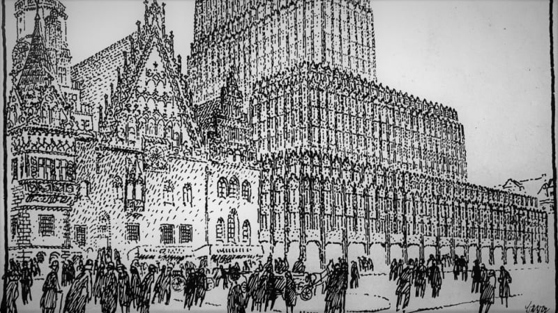 Wrocławskie wieżowce. Wiemy, co planowano zbudować w Breslau [WIDEO] - (Wizualizacje: Muzeum Architektury)