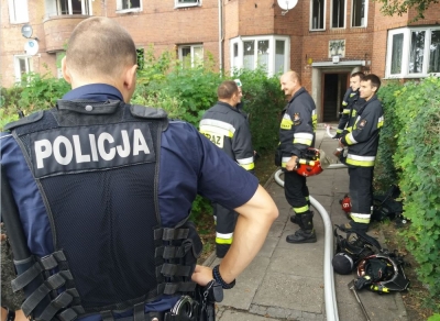 Wrocław: Pożar piwnicy na Hallera [ZDJĘCIA]