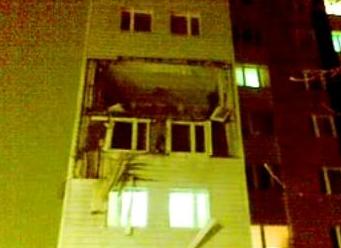 Potężny wybuch w 10-piętrowym wieżowcu w Lubinie. Eksplodowała aparatura do pędzenia bimbru! (Zobacz) - Kadr z filmu zamieszczonego w YouTube