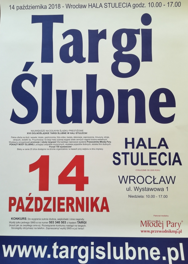 XVII Dolnośląskie Targi Ślubne 14.10.2018 Wrocław, Hala Stulecia - 