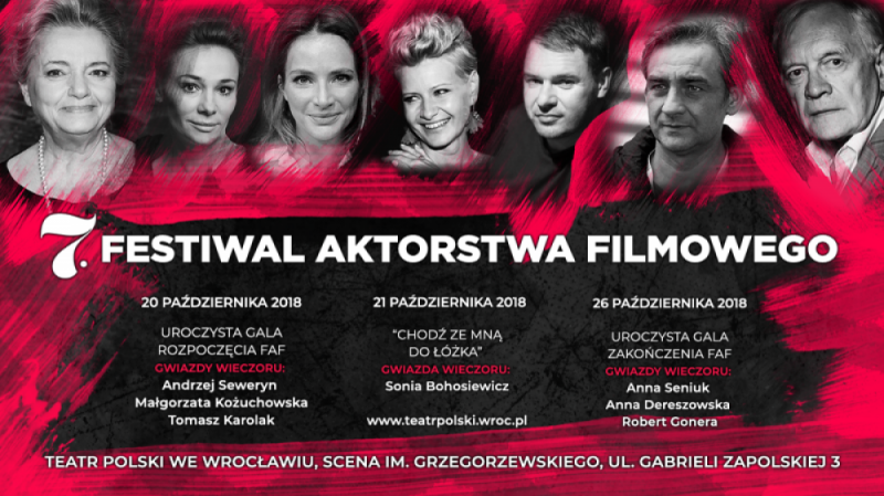 7. Festiwal Aktorstwa Filmowego już od soboty w Teatrze Polskim we Wrocławiu! - (fot. mat. prasowe)