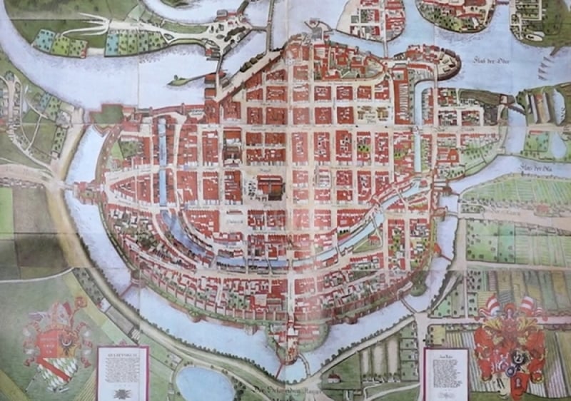 Zobacz, jak zmieniał się Wrocław na przestrzeni wieków [WIDEO] - Mapa Wrocławia z 1562 roku