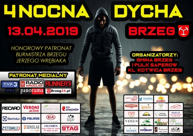 "Nocna Dycha w Brzegu" - bieg nocny na dystansie 10 km - IV edycja - (fot. mat. prasowe)