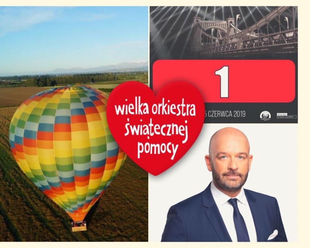 12 tysięcy dla WOŚP za lot balonem z prezydentem Wrocławia - fot. Twitter @SutrykJacek