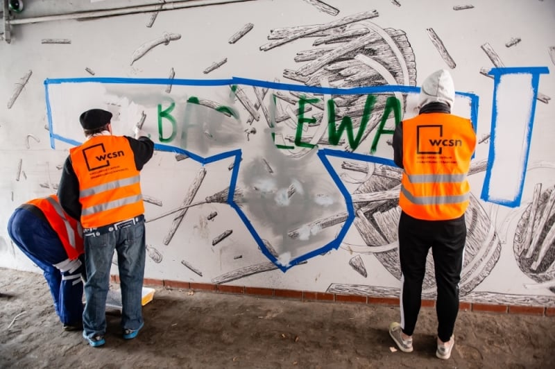 Usunęli obraźliwy napis z muralu przy ul. Rydygiera [ZDJĘCIA] - (fot. Andrzej Owczarek)