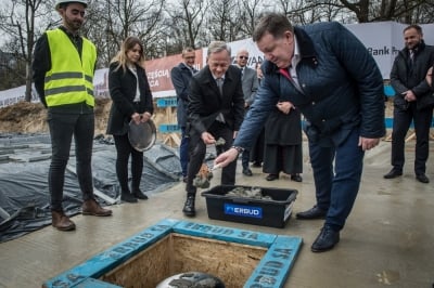 Kamień węgielny wmurowany na budowie Portu Popowice we Wrocławiu [FOTO]