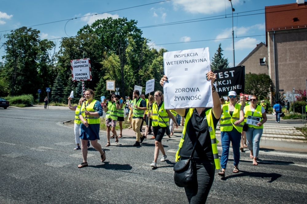 Wrocław: Trwa protest weterynarzy. Utrudnienia na ul. Ślężnej [ZDJĘCIA]