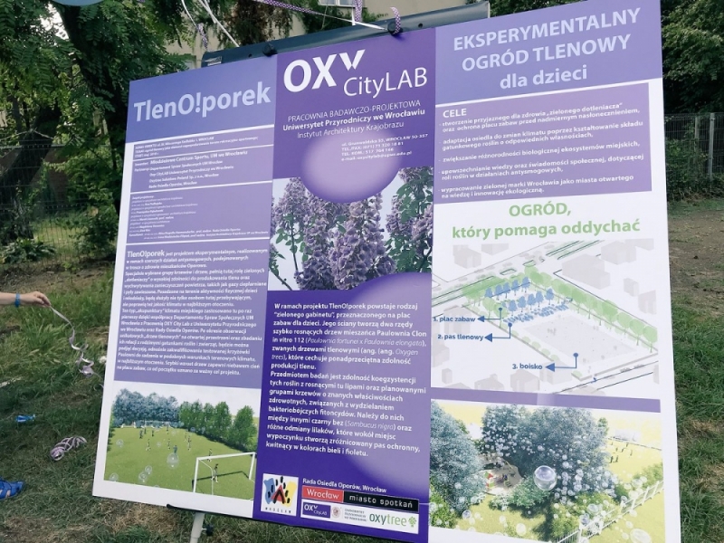 Eksperymentalny ogród tlenowy na wrocławskim Oporowie ma już rok - fot. Twitter