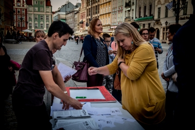 "MEN do tablicy." Manifestacja nauczycieli na wrocławskim rynku - 9