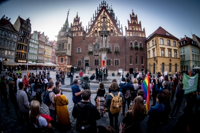 "MEN do tablicy." Manifestacja nauczycieli na wrocławskim rynku - 5