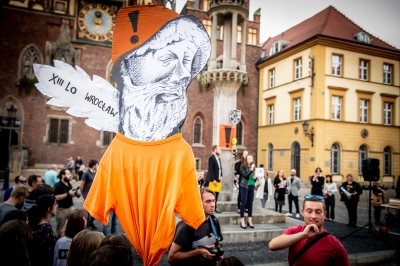 "MEN do tablicy." Manifestacja nauczycieli na wrocławskim rynku - 7