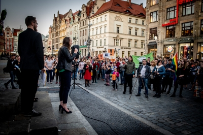"MEN do tablicy." Manifestacja nauczycieli na wrocławskim rynku - 8