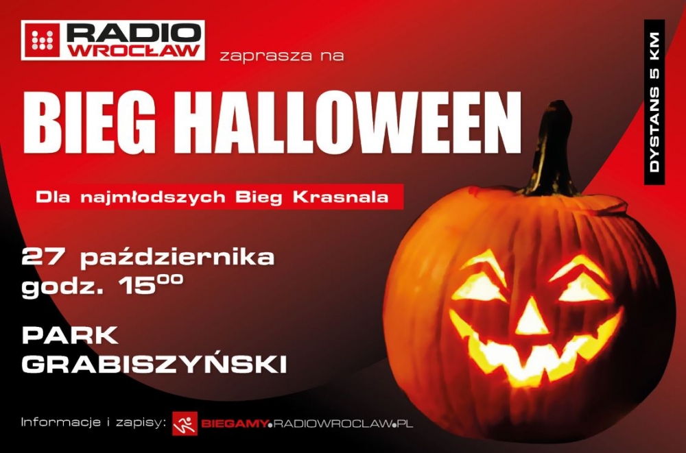 Kolorowo i na sportowo. Za nami Bieg Halloween Radia Wrocław w Parku Grabiszyńskim