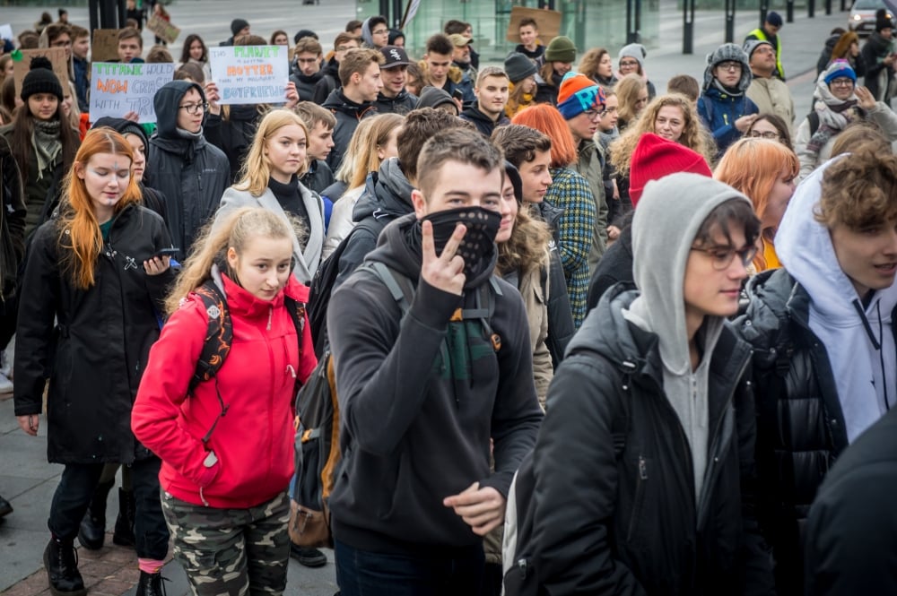 Młodzieżowy Strajk Klimatyczny w centrum Wrocławia [FOTO] - fot. Andrzej Owczarek