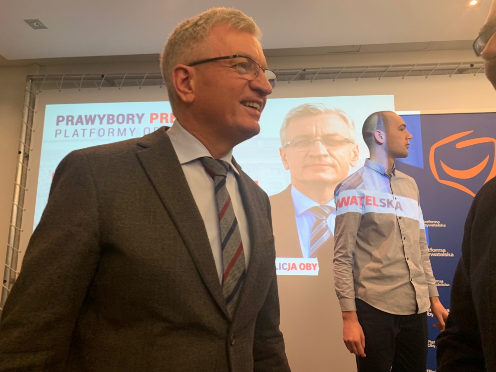 Prawybory w PO: Jacek Jaśkowiak zabiegał o poparcie we Wrocławiu - fot. Malwina Gadawa