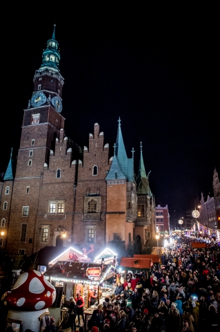 Choinka na wrocławskim rynku już w blasku światełek - 7