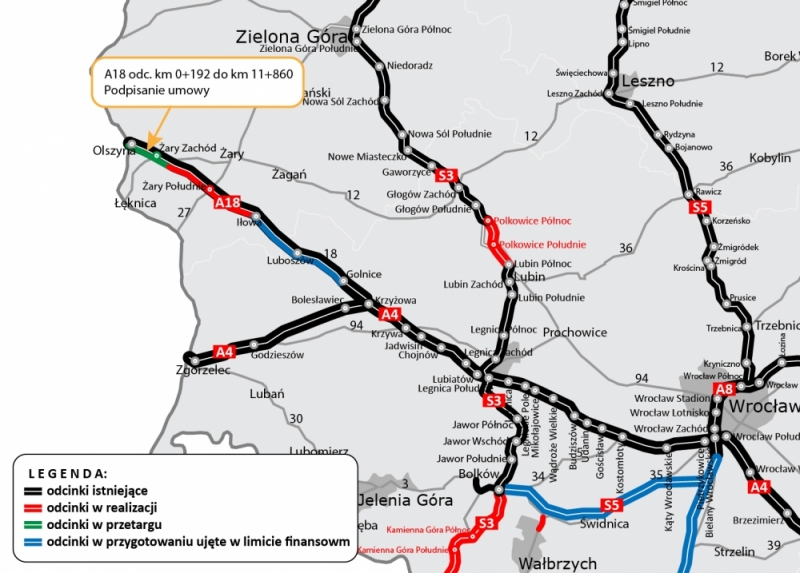 Kolejny fragment drogi z Berlina do Wrocławia będzie przebudowany - fot. GDDKiA