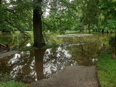 Park na wrocławskim Brochowie zamienił się w jezioro