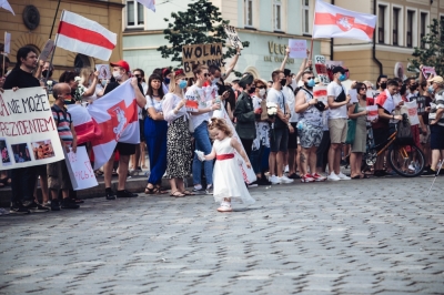 Wrocławianie solidarni z Białorusią [ZOBACZ]