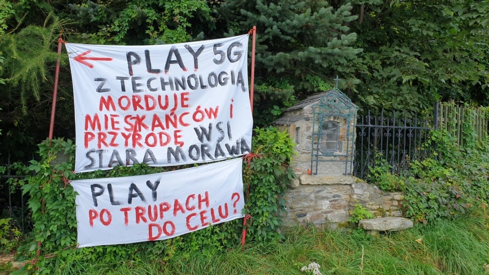 Mieszkańcy wsi Stara Morawa nie chcą masztów telefonii komórkowej - fot. Aleksander Ogrodnik